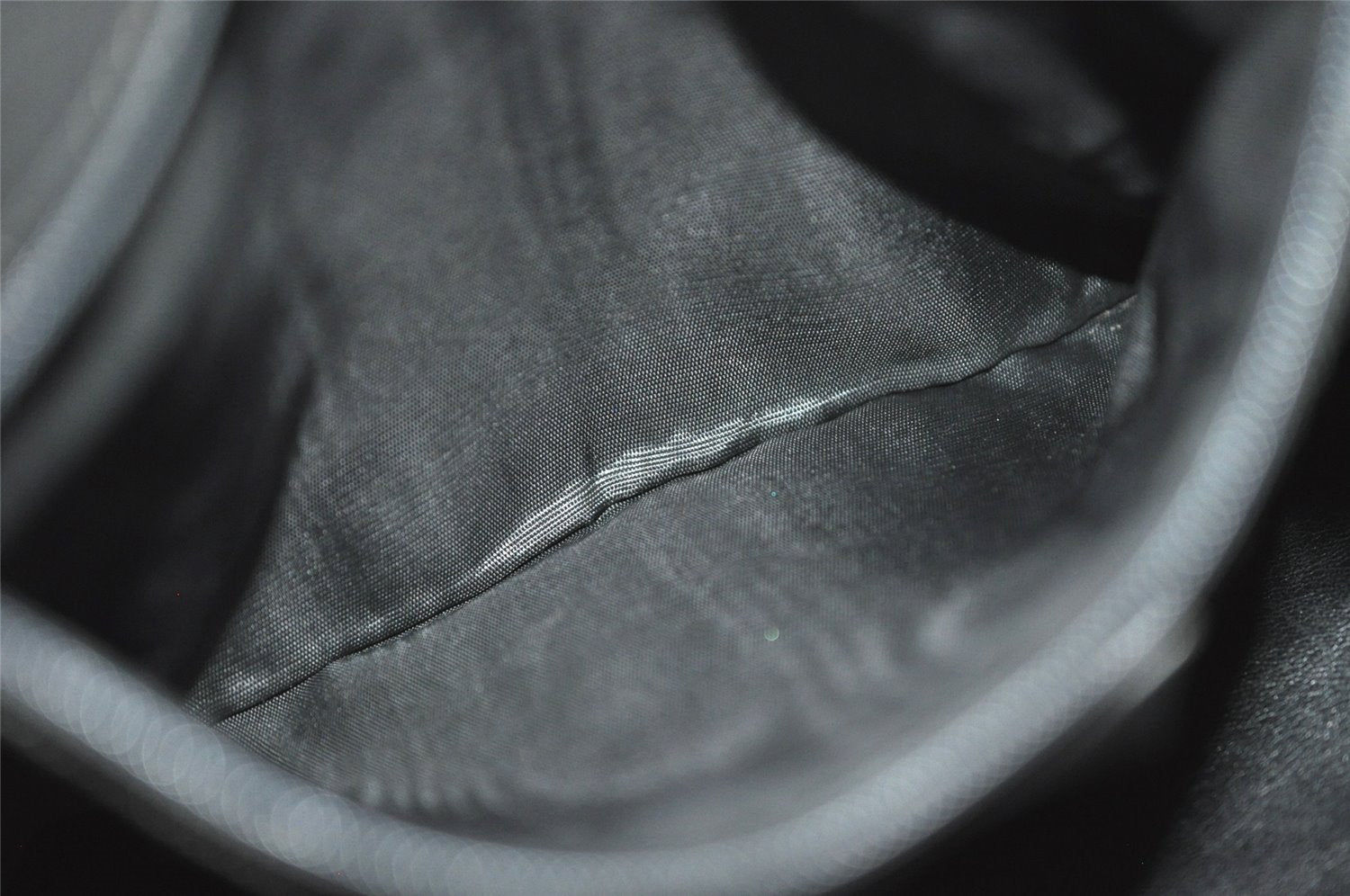 Authentic GUCCI Vintage Shoulder Tote Bag Canvas Leather 91249 Black 8140J