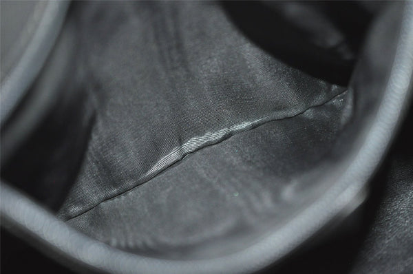 Authentic GUCCI Vintage Shoulder Tote Bag Canvas Leather 91249 Black 8140J