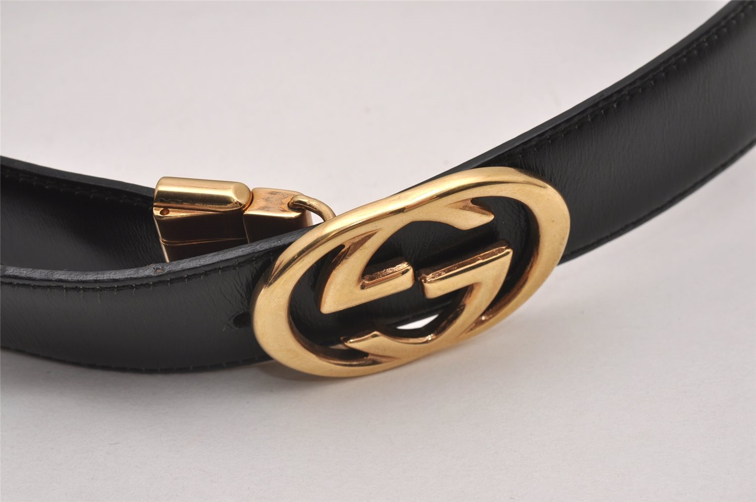 Authentic GUCCI Interlocking G Belt Reversible Leather 25.2-27.2