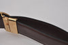 Authentic GUCCI Interlocking G Belt Reversible Leather 25.2-27.2" Black 8141I