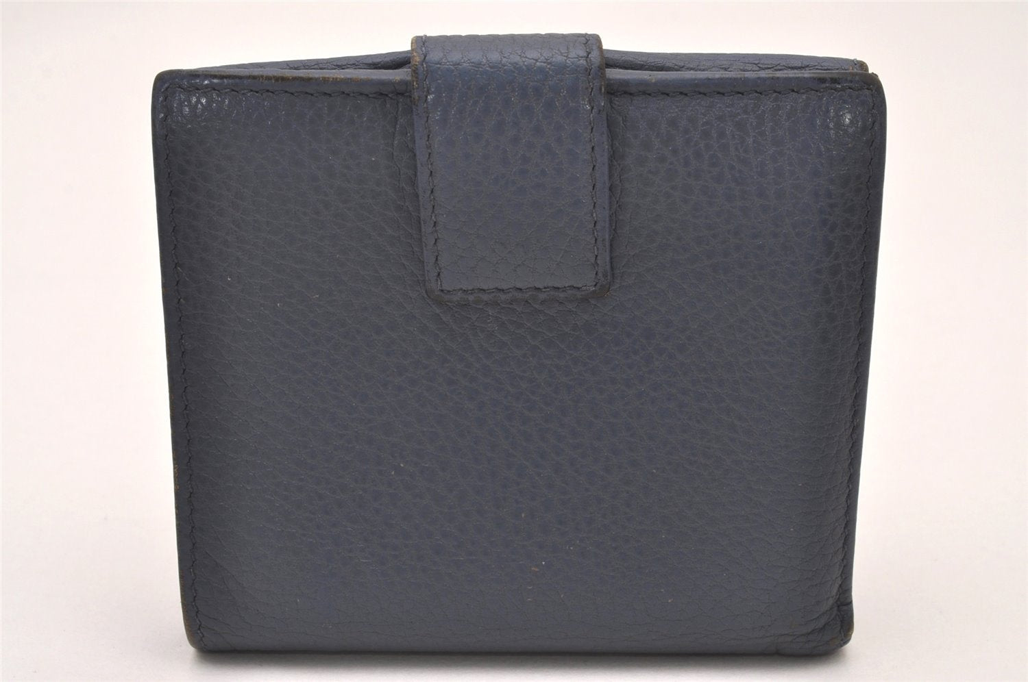 Authentic GUCCI Swing Vintage Bifold Wallet Purse Leather 368233 Blue 8143I