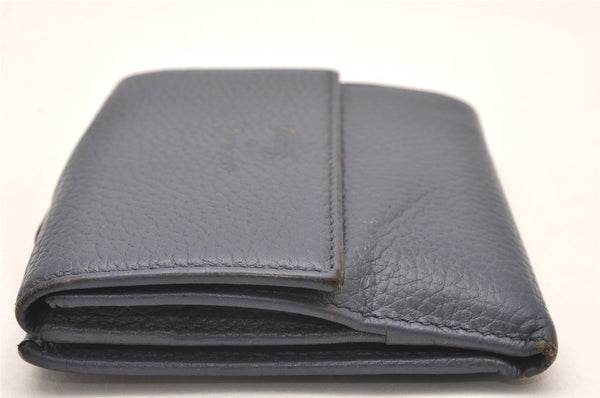 Authentic GUCCI Swing Vintage Bifold Wallet Purse Leather 368233 Blue 8143I