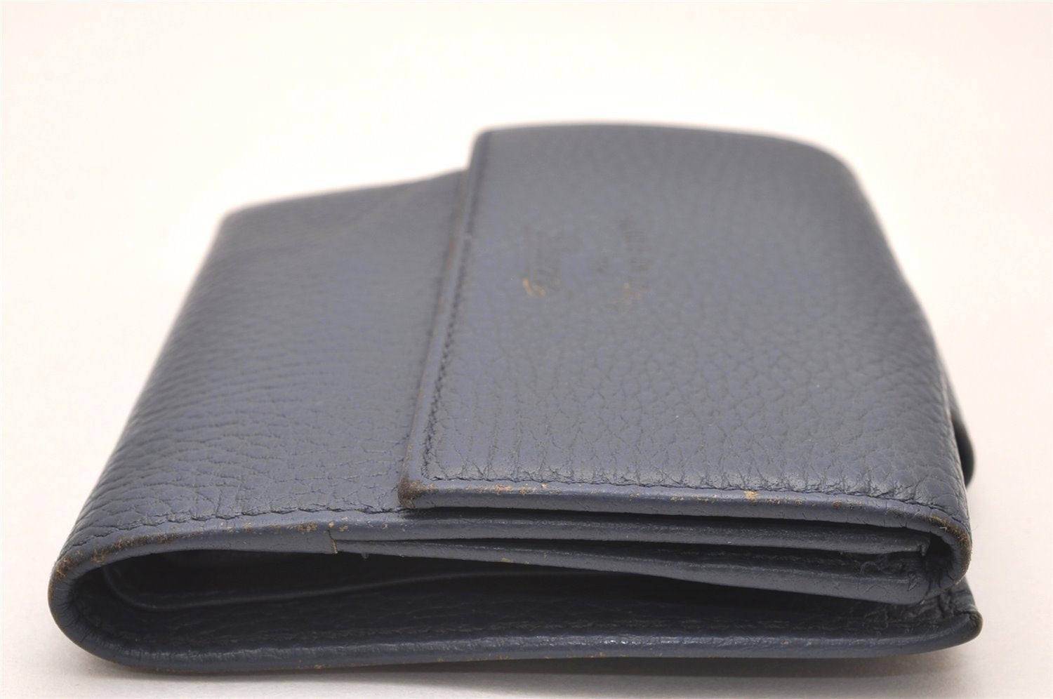 Authentic GUCCI Swing Vintage Bifold Wallet Purse Leather 368233 Blue 8143I