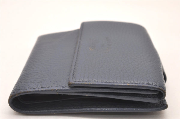 Authentic GUCCI Swing Vintage Bifold Wallet Purse Leather 368233 Blue 8143I