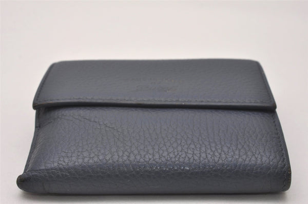 Authentic GUCCI Swing Vintage Bifold Wallet Purse Leather 368233 Blue 8143I