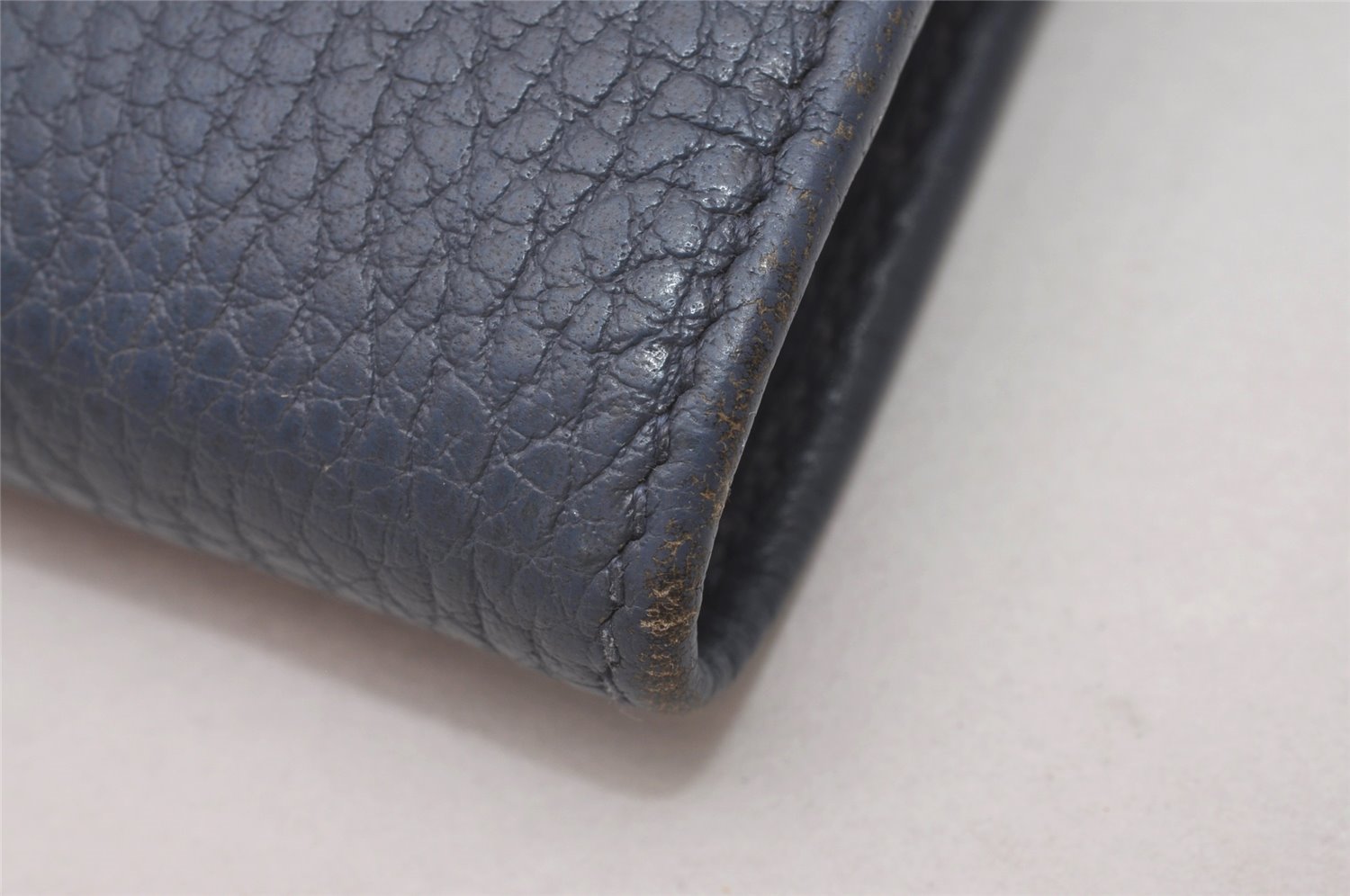 Authentic GUCCI Swing Vintage Bifold Wallet Purse Leather 368233 Blue 8143I