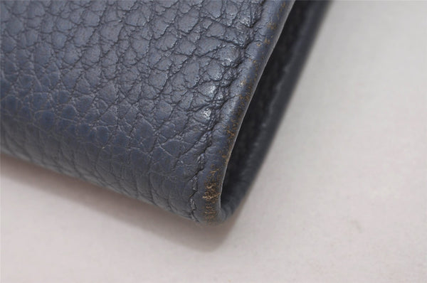 Authentic GUCCI Swing Vintage Bifold Wallet Purse Leather 368233 Blue 8143I