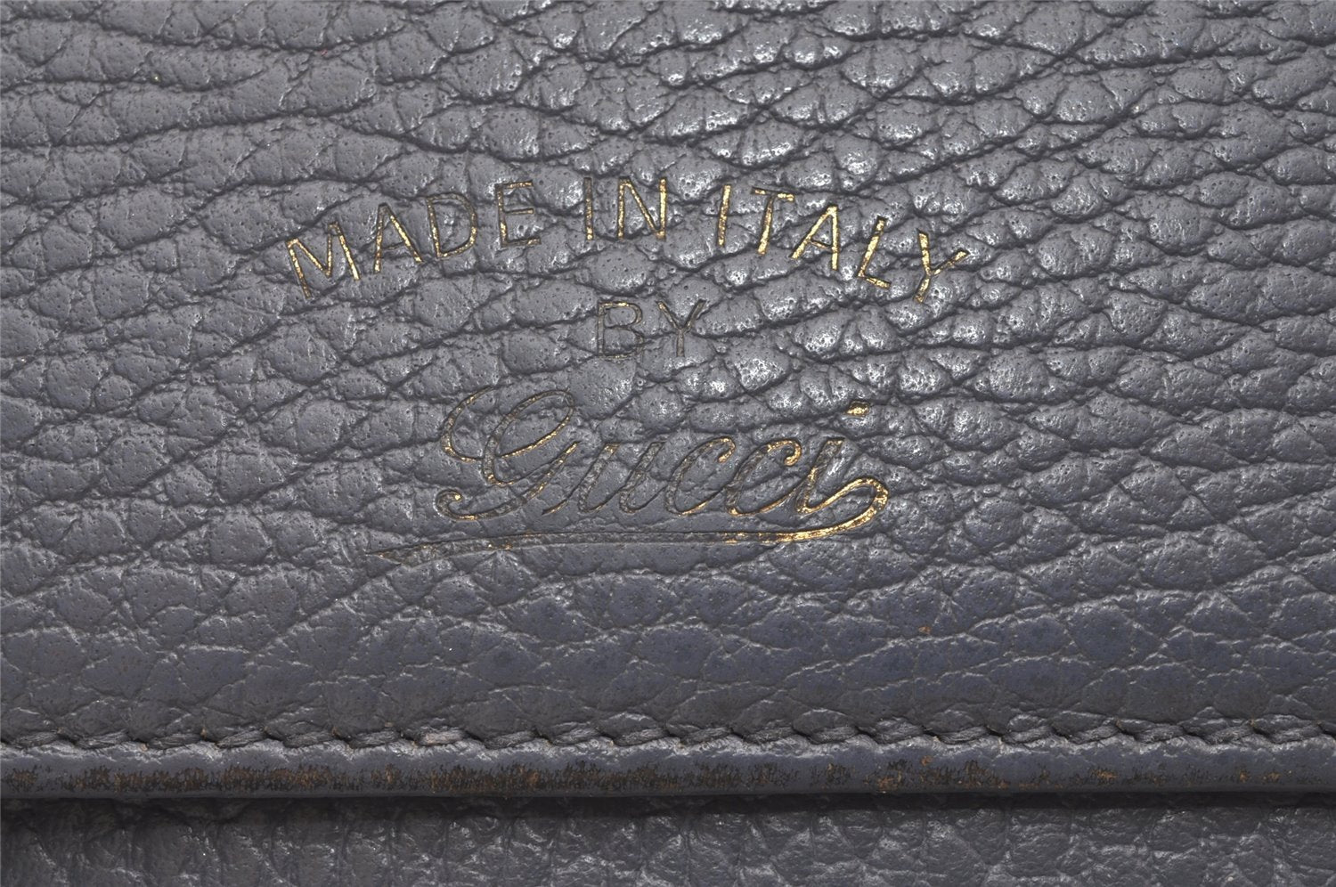 Authentic GUCCI Swing Vintage Bifold Wallet Purse Leather 368233 Blue 8143I