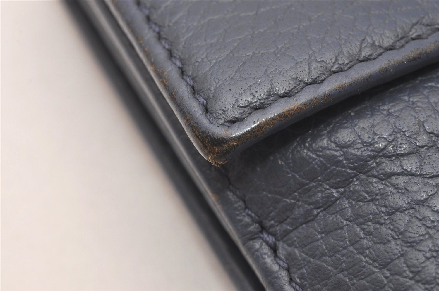 Authentic GUCCI Swing Vintage Bifold Wallet Purse Leather 368233 Blue 8143I