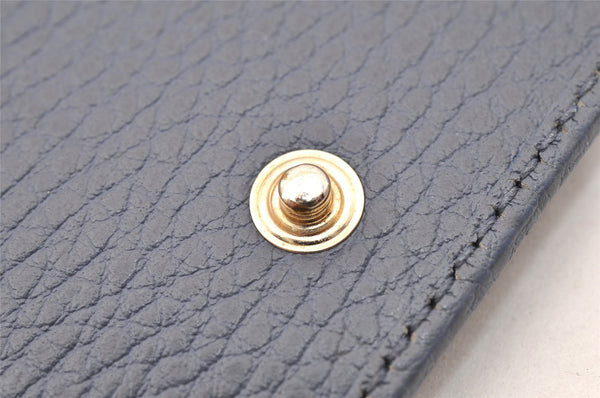 Authentic GUCCI Swing Vintage Bifold Wallet Purse Leather 368233 Blue 8143I