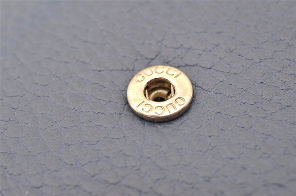 Authentic GUCCI Swing Vintage Bifold Wallet Purse Leather 368233 Blue 8143I