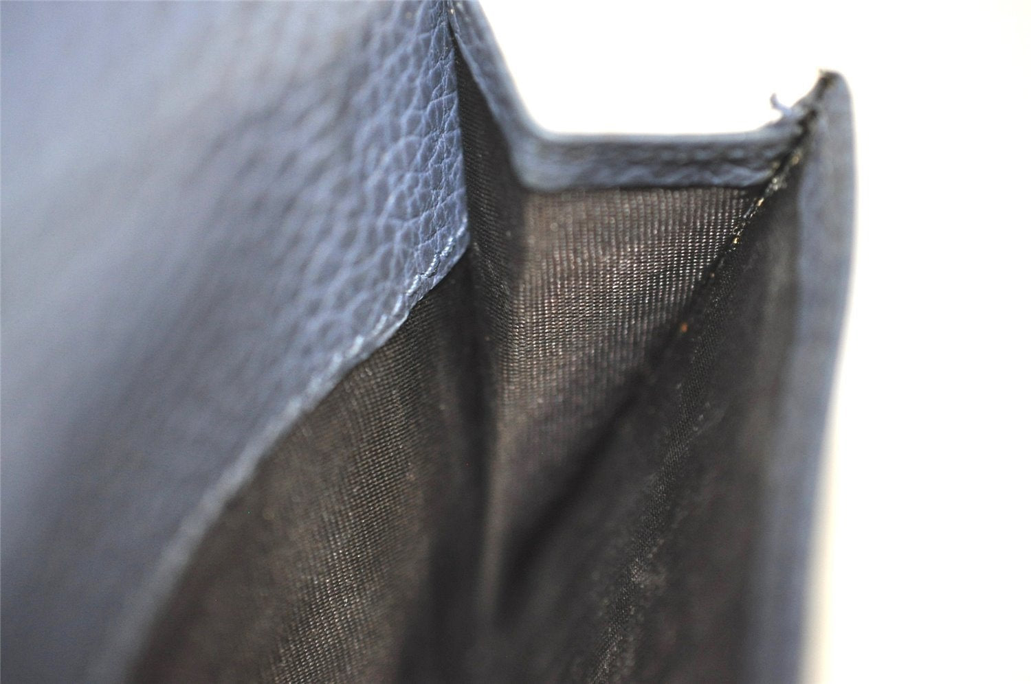 Authentic GUCCI Swing Vintage Bifold Wallet Purse Leather 368233 Blue 8143I