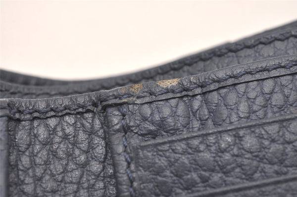 Authentic GUCCI Swing Vintage Bifold Wallet Purse Leather 368233 Blue 8143I