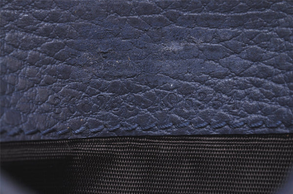 Authentic GUCCI Swing Vintage Bifold Wallet Purse Leather 368233 Blue 8143I