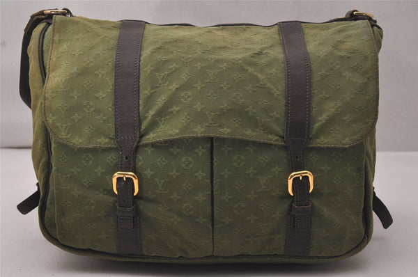 Auth Louis Vuitton Monogram Mini Sac Maman Shoulder Cross Bag M42351 Green 8144J