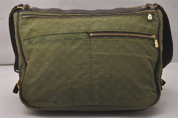 Auth Louis Vuitton Monogram Mini Sac Maman Shoulder Cross Bag M42351 Green 8144J