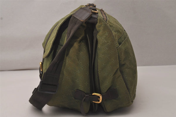 Auth Louis Vuitton Monogram Mini Sac Maman Shoulder Cross Bag M42351 Green 8144J