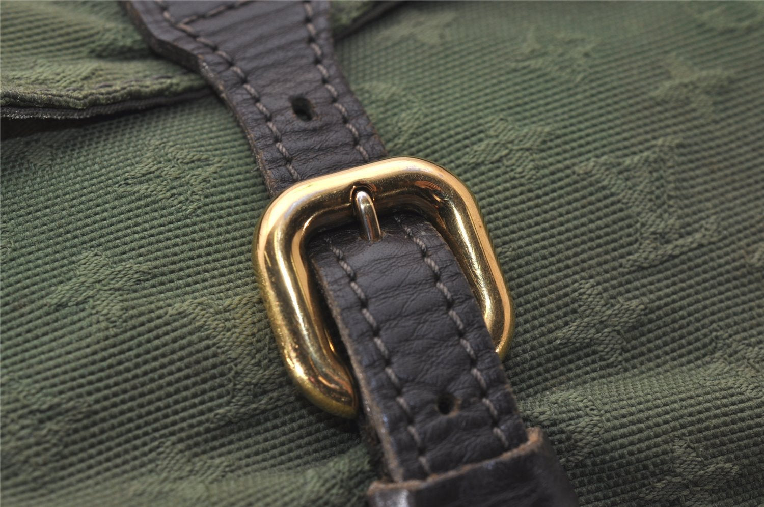 Auth Louis Vuitton Monogram Mini Sac Maman Shoulder Cross Bag M42351 Green 8144J