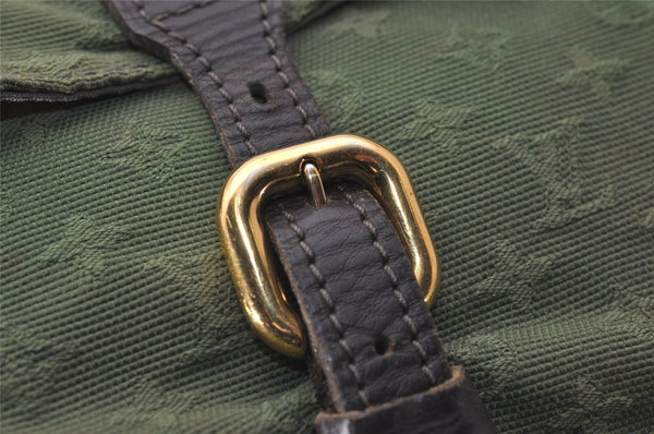 Auth Louis Vuitton Monogram Mini Sac Maman Shoulder Cross Bag M42351 Green 8144J