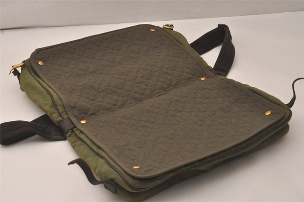 Auth Louis Vuitton Monogram Mini Sac Maman Shoulder Cross Bag M42351 Green 8144J