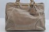 Authentic MIU MIU Vintage Leather 2Way Shoulder Hand Bag Purse Beige 8145I