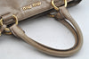 Authentic MIU MIU Vintage Leather 2Way Shoulder Hand Bag Purse Beige 8145I