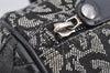 Authentic Christian Dior Trotter Hand Boston Bag Canvas Leather Black 8146I