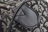 Authentic Christian Dior Trotter Hand Boston Bag Canvas Leather Black 8146I