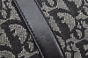 Authentic Christian Dior Trotter Hand Boston Bag Canvas Leather Black 8146I