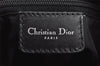 Authentic Christian Dior Trotter Hand Boston Bag Canvas Leather Black 8146I