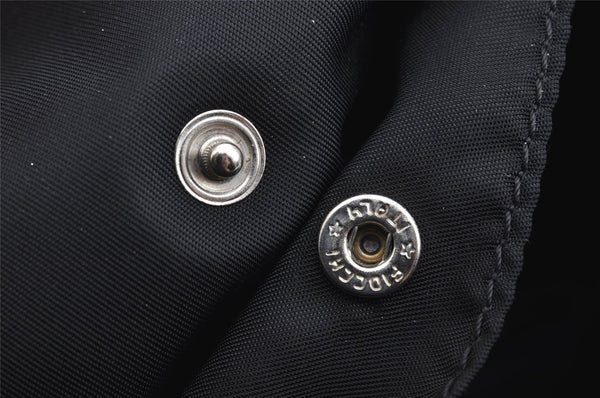 Authentic Christian Dior Trotter Hand Boston Bag Canvas Leather Black 8146I