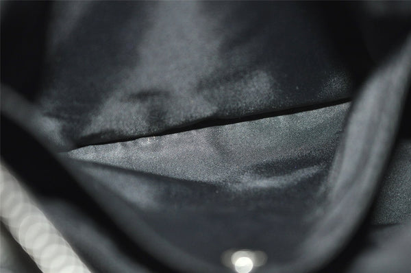 Authentic Christian Dior Trotter Hand Boston Bag Canvas Leather Black 8146I