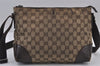 Authentic GUCCI Shoulder Cross Body Bag GG Canvas Leather 114273 Brown 8146J