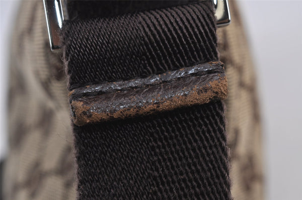 Authentic GUCCI Shoulder Cross Body Bag GG Canvas Leather 114273 Brown 8146J