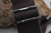 Authentic GUCCI Shoulder Cross Body Bag GG Canvas Leather 114273 Brown 8146J