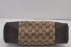Authentic GUCCI Shoulder Cross Body Bag GG Canvas Leather 114273 Brown 8146J