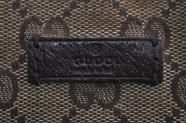 Authentic GUCCI Shoulder Cross Body Bag GG Canvas Leather 114273 Brown 8146J