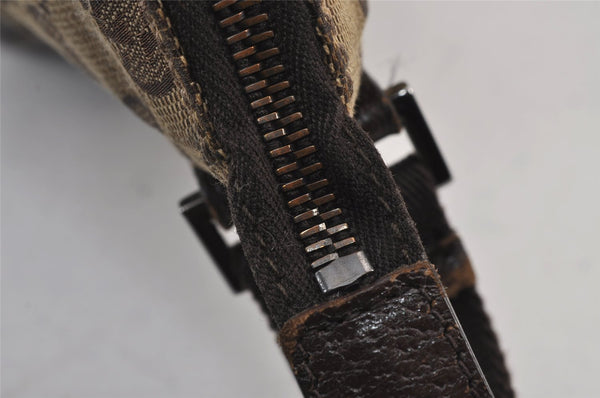 Authentic GUCCI Shoulder Cross Body Bag GG Canvas Leather 114273 Brown 8146J