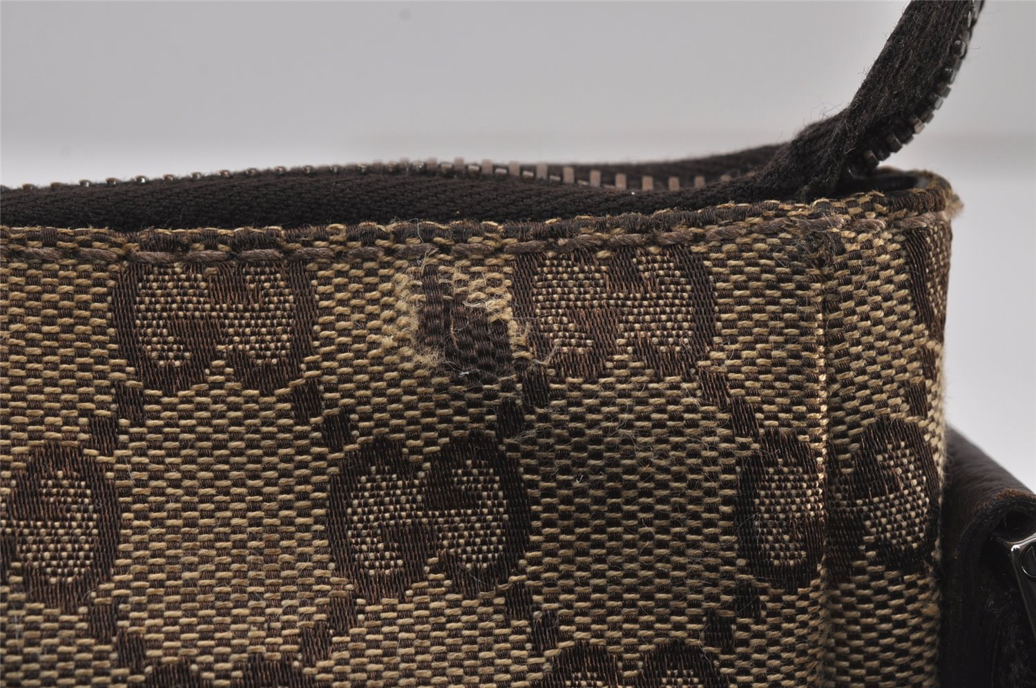 Authentic GUCCI Shoulder Cross Body Bag GG Canvas Leather 114273 Brown 8146J