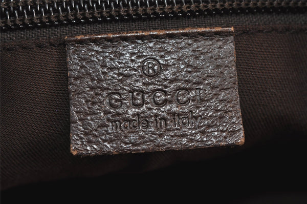 Authentic GUCCI Shoulder Cross Body Bag GG Canvas Leather 114273 Brown 8146J