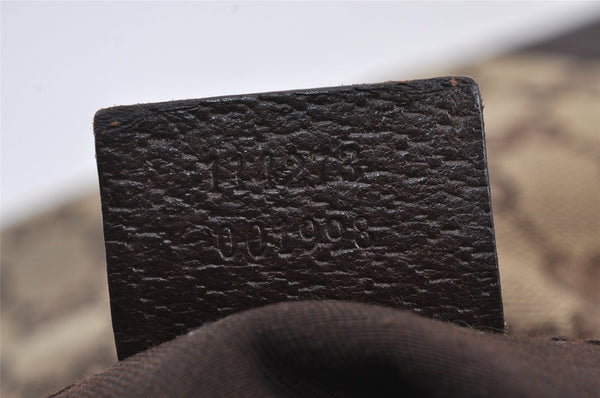 Authentic GUCCI Shoulder Cross Body Bag GG Canvas Leather 114273 Brown 8146J