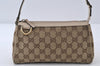 Authentic GUCCI Abbey Shoulder Hand Bag GG Canvas Leather 145750 Brown 8147I