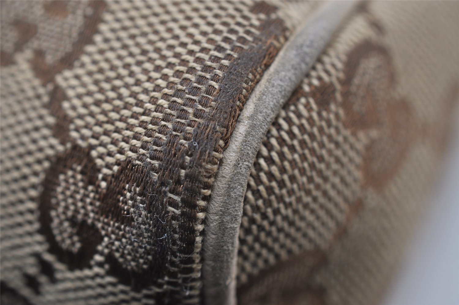 Authentic GUCCI Abbey Shoulder Hand Bag GG Canvas Leather 145750 Brown 8147I