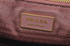 Authentic PRADA Ribbon Nylon Tessuto Leather Tote Hand Bag Purse Black 8149G