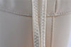 Authentic GUCCI Inletlocking G Drawstring Shoulder Bag Purse Enamel White 8149J