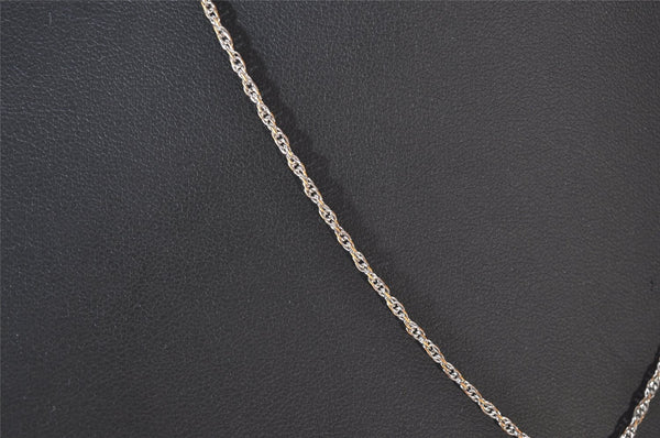 Authentic Christian Dior Silver Tone Chain Necklace CD Box 8150I