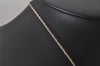 Authentic Christian Dior Silver Tone Chain Necklace CD Box 8150I