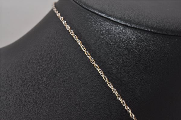 Authentic Christian Dior Silver Tone Chain Necklace CD Box 8150I