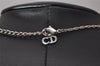 Authentic Christian Dior Silver Tone Chain Necklace CD Box 8150I