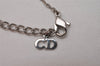 Authentic Christian Dior Silver Tone Chain Necklace CD Box 8150I